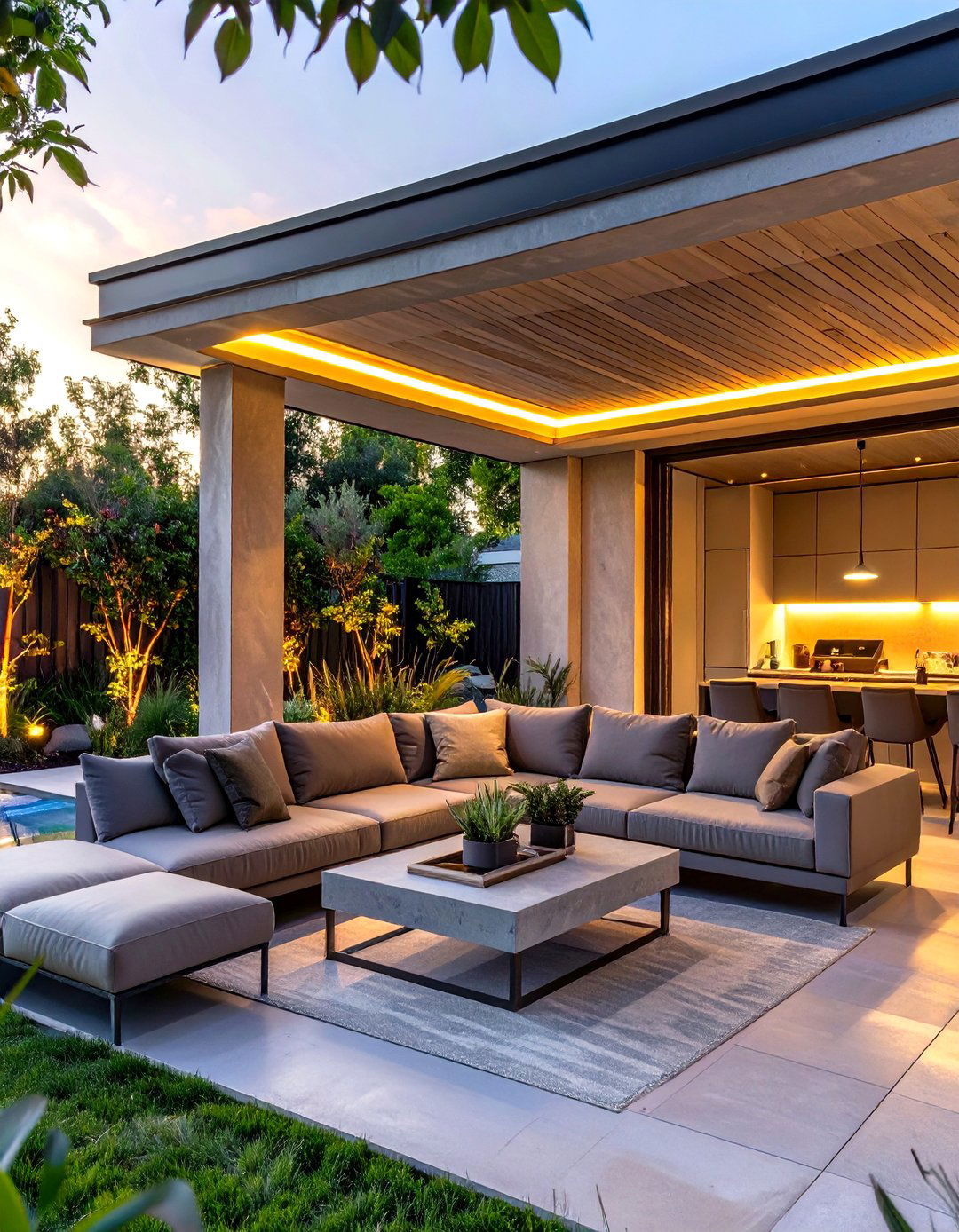 The Modern Minimalist Pavilion - 30 covered patio extension ideas