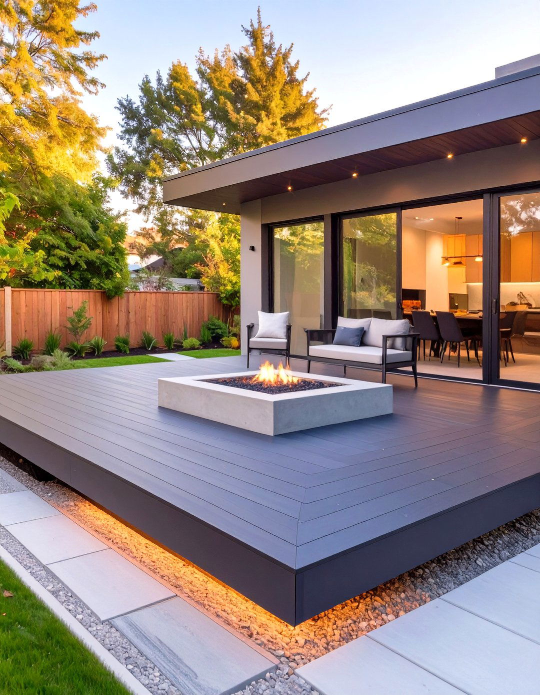 The Modern Minimalist Platform Deck - 30 cool deck ideas