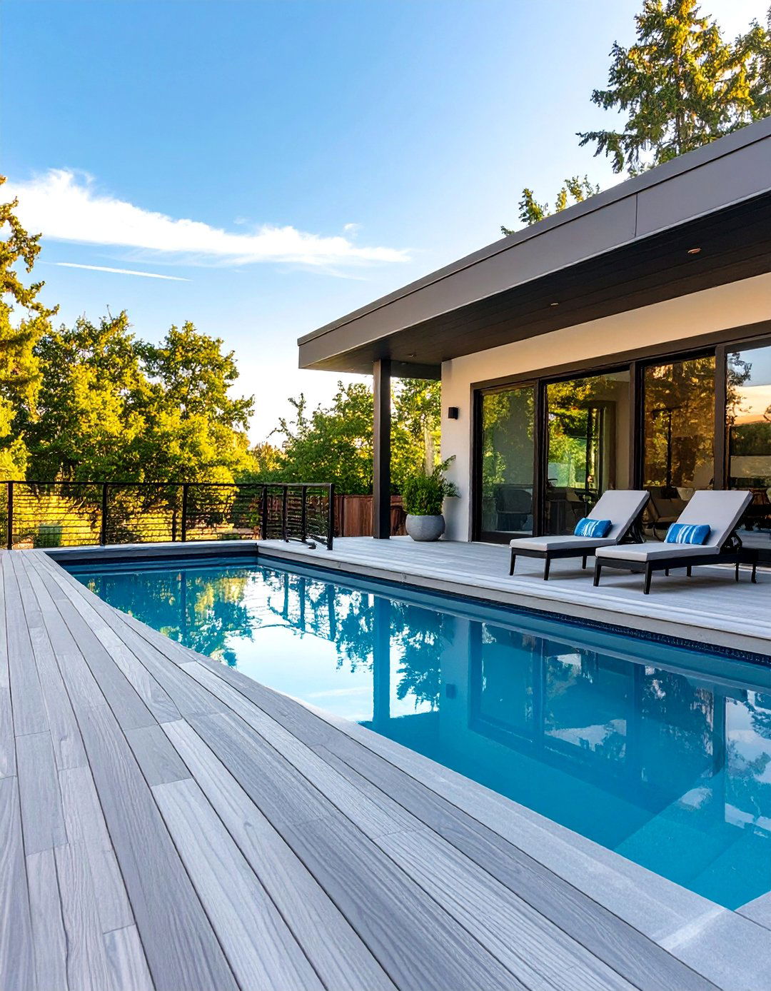 The Modern Minimalist Pool Deck - 30 above ground pools with deck ideas