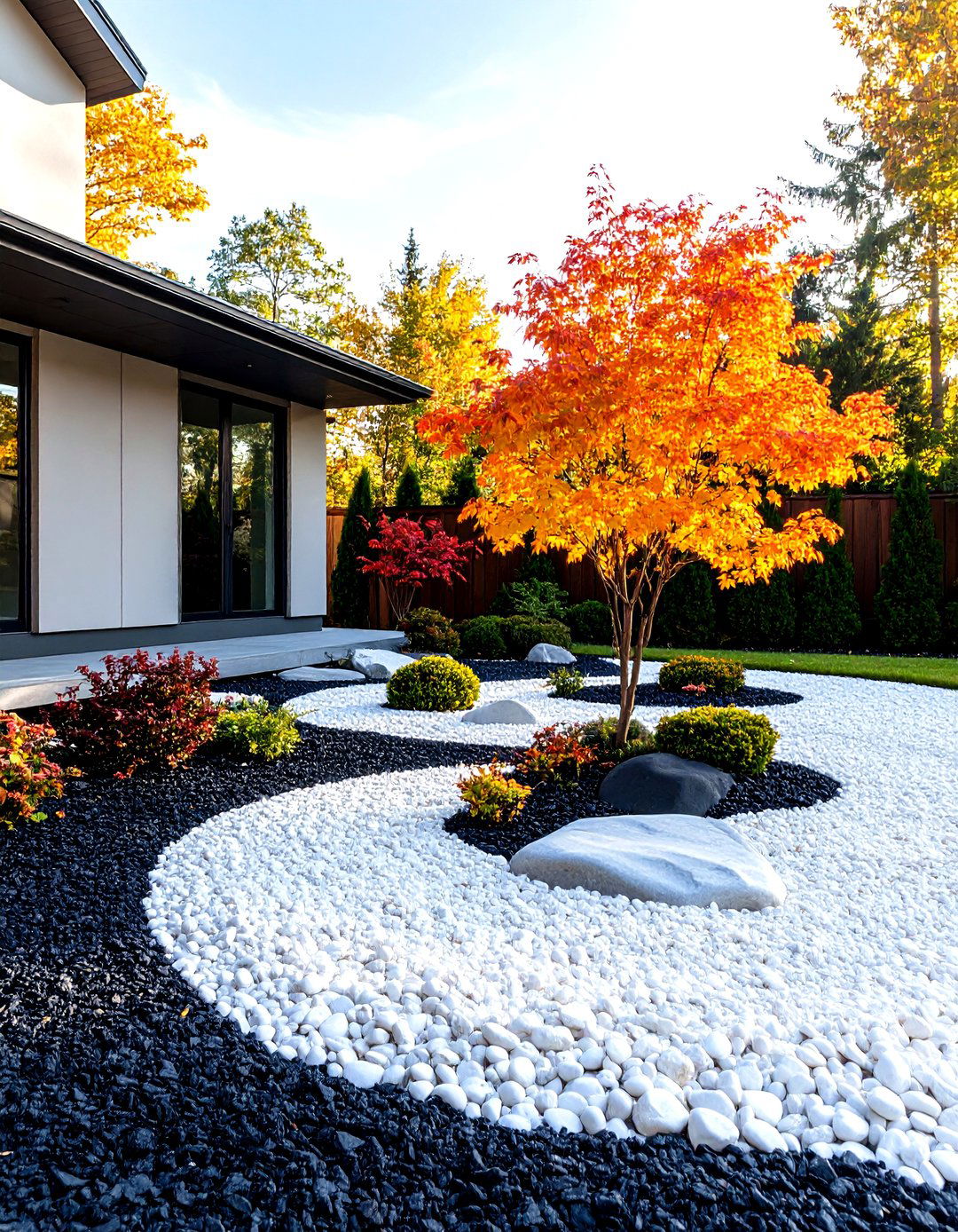 The Modern Minimalist Rock Garden - 30 front yard landscaping ideas with rocks and mulch