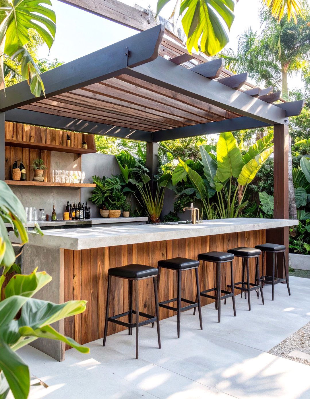 The Modern Minimalist Tiki Bar - 30 backyard tiki bar ideas