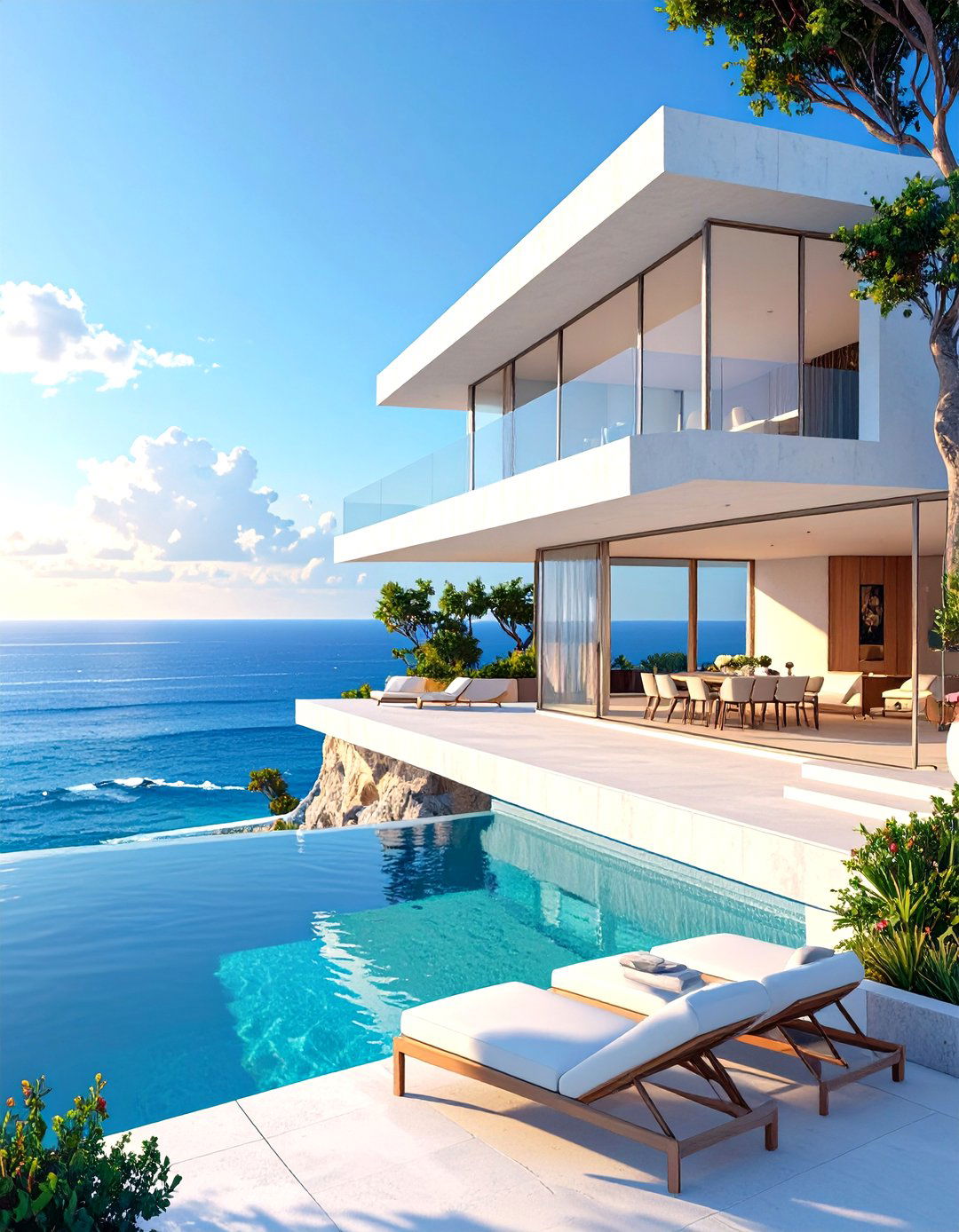 The Modern Minimalist Villa - 30 minecraft house design ideas