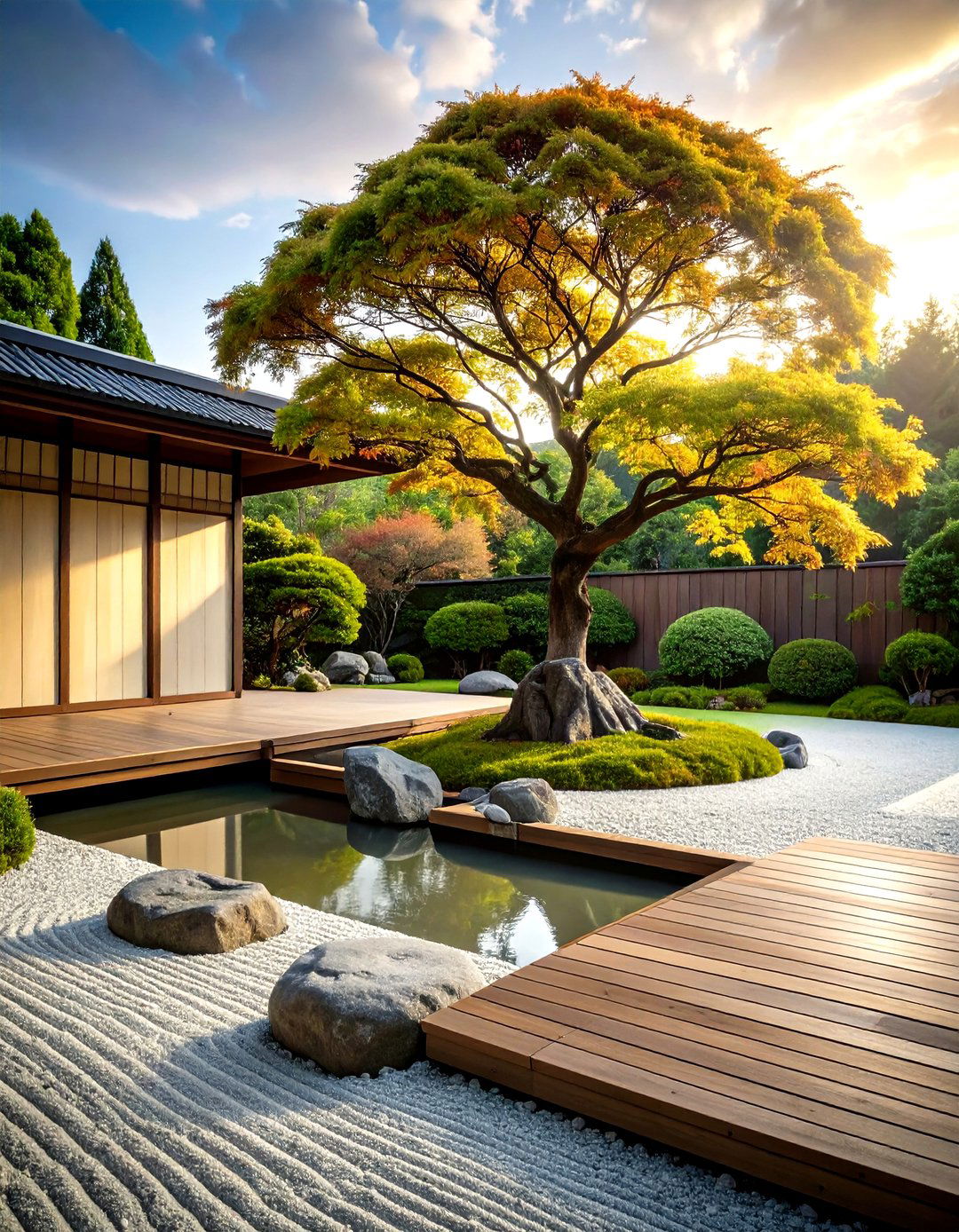 The Modern Minimalist Zen Garden - 30 large backyard ideas