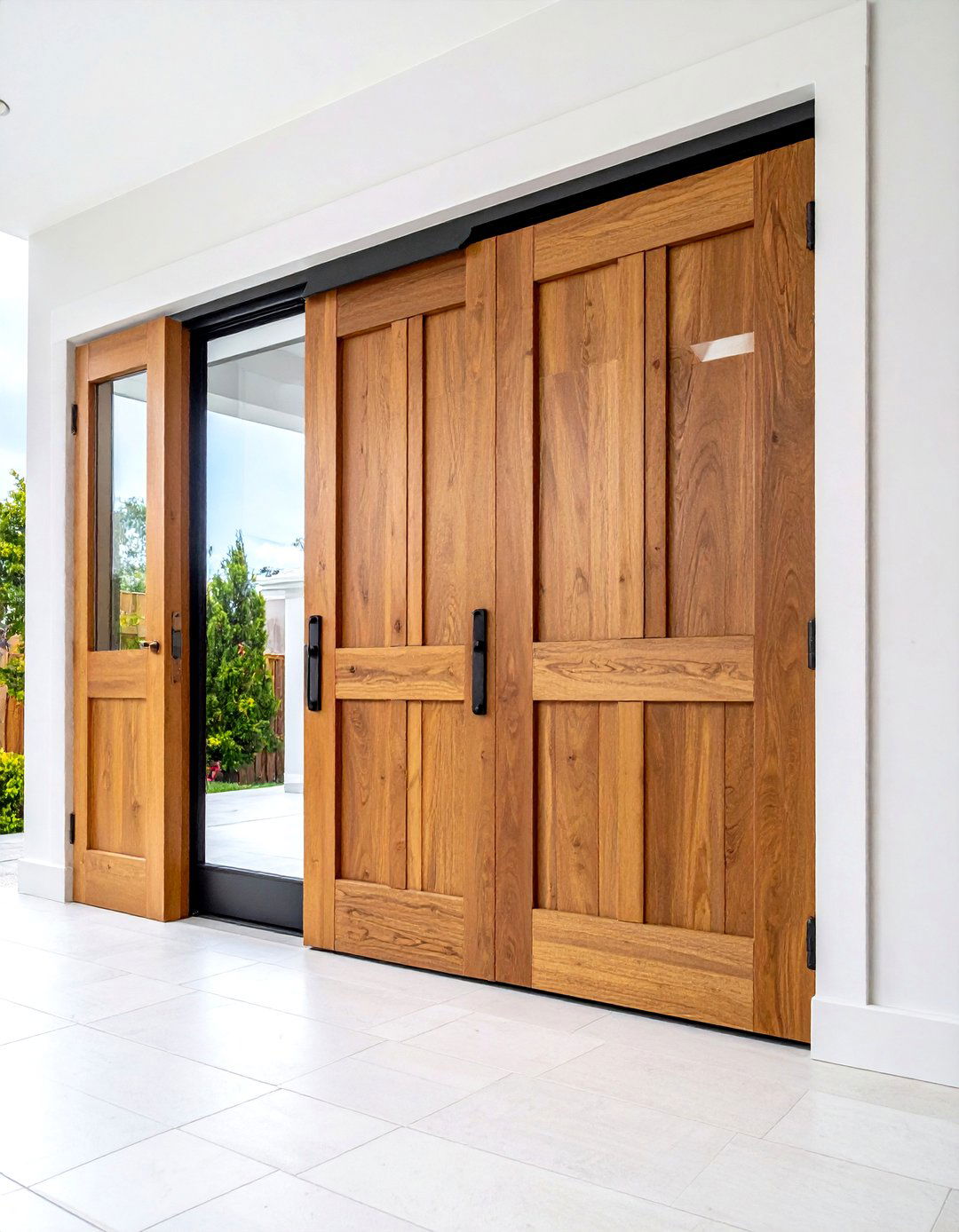 The Modern Pivot Door - 30 laundry door ideas