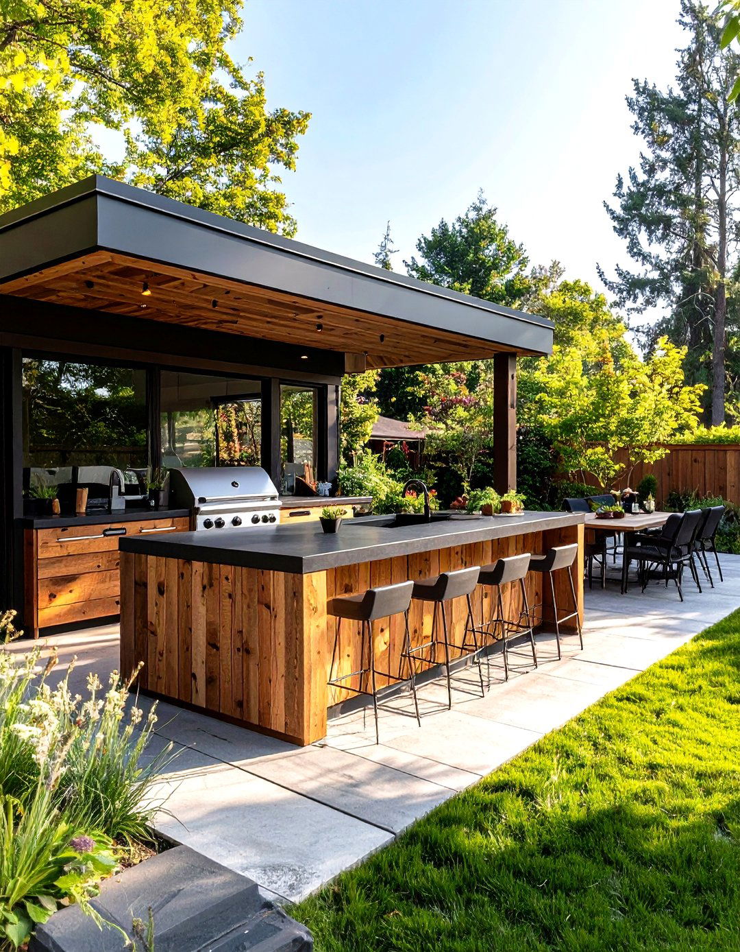 The Modern Rustic Outdoor Kitchen - 30 diy outdoor kitchen ideas