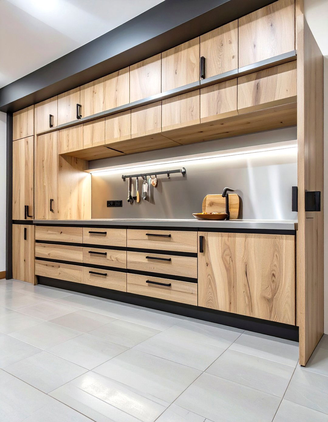 The Modern Wood and Metal Garage Closet - 30 garage closet ideas