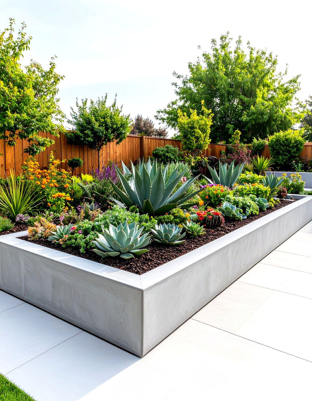 The Modernist Poured Concrete Raised Garden Bed - 30 ideas for raised garden beds