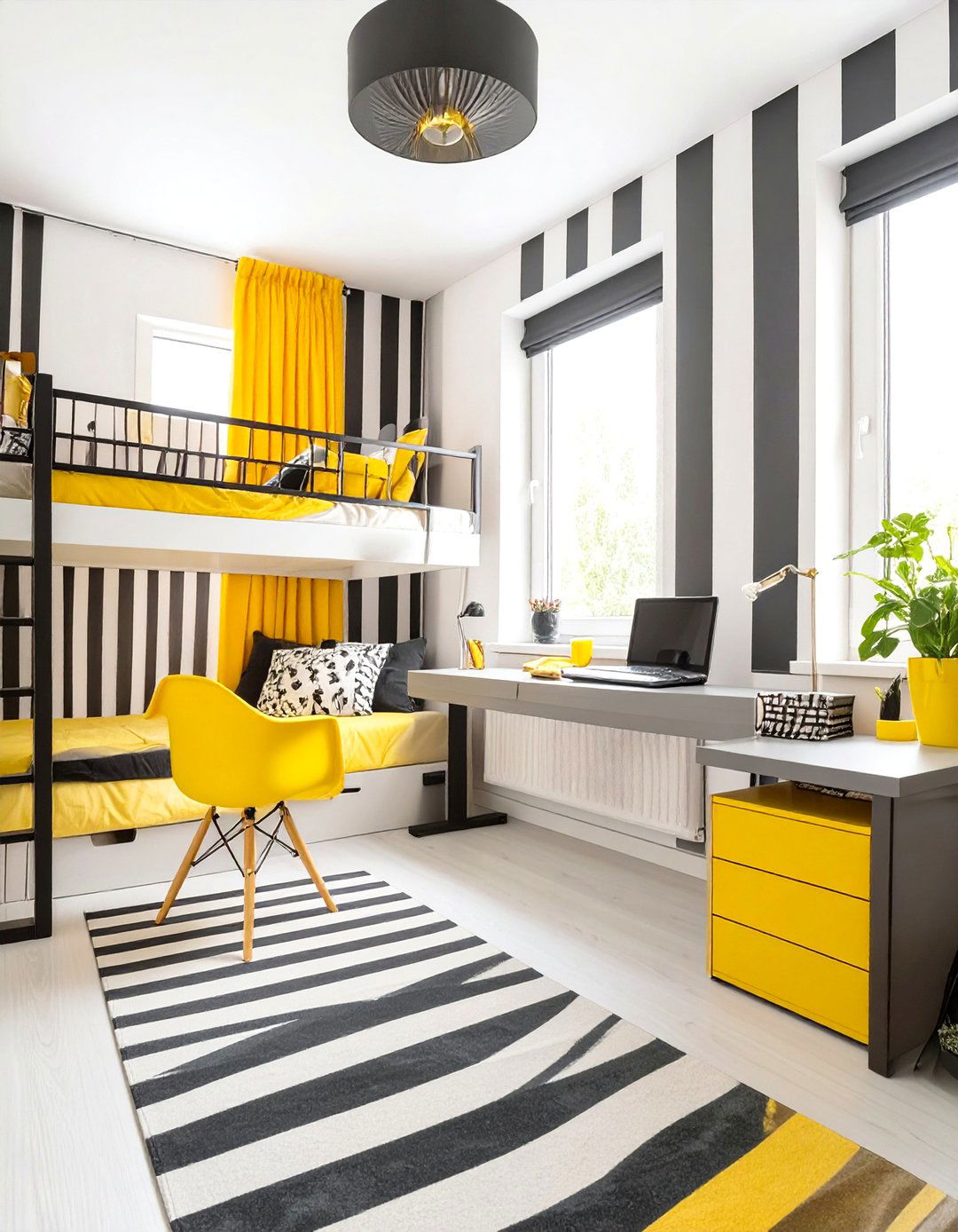 The Monochromatic Black and White Dorm Room - 30 dorm room ideas for girls