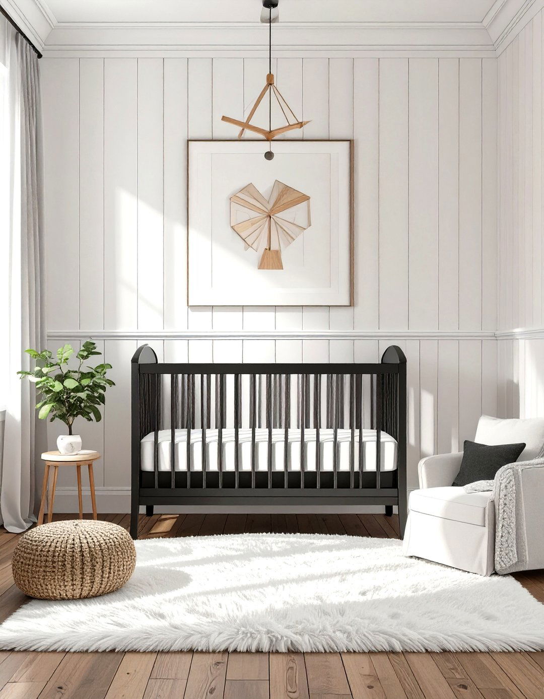 The Monochromatic Black and White Nursery - 30 modern baby girl room ideas
