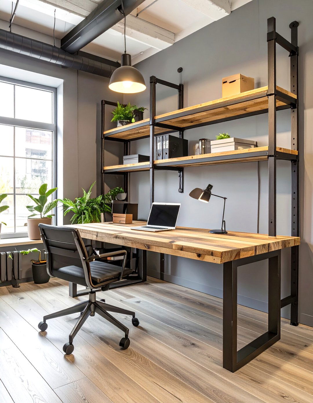 The Monochromatic Blue Small Office - 30 modern office design ideas for small spaces