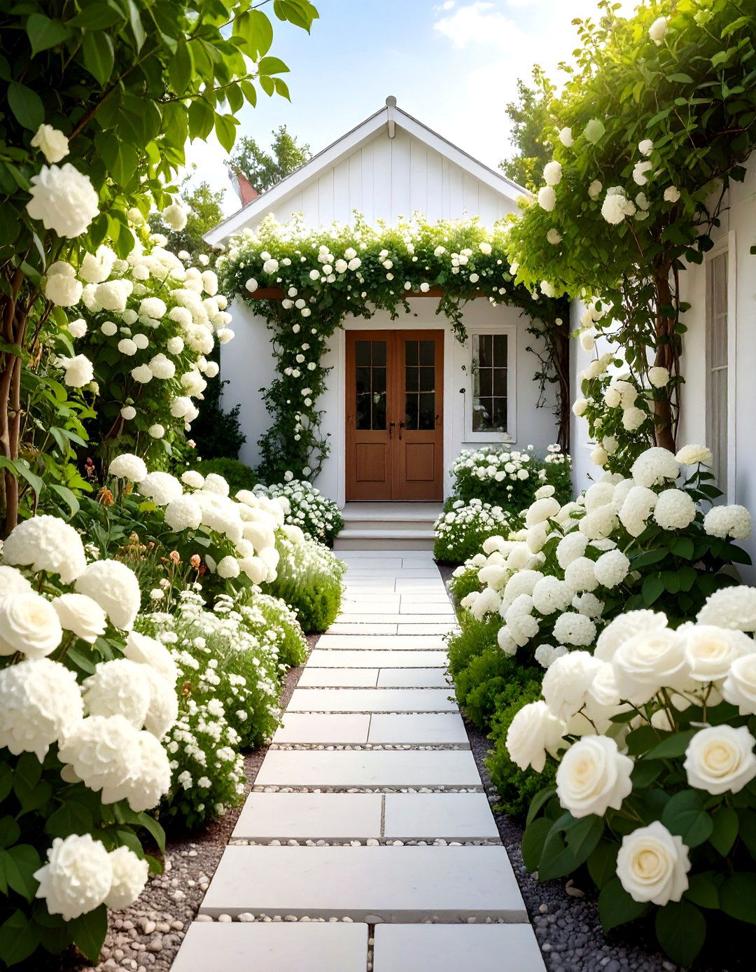 The Monochromatic Color Scheme Garden - 30 flower garden layout ideas