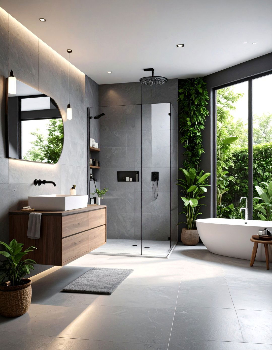 The Monochromatic Color Scheme Shower Room - 30 limited space tiny shower room designs
