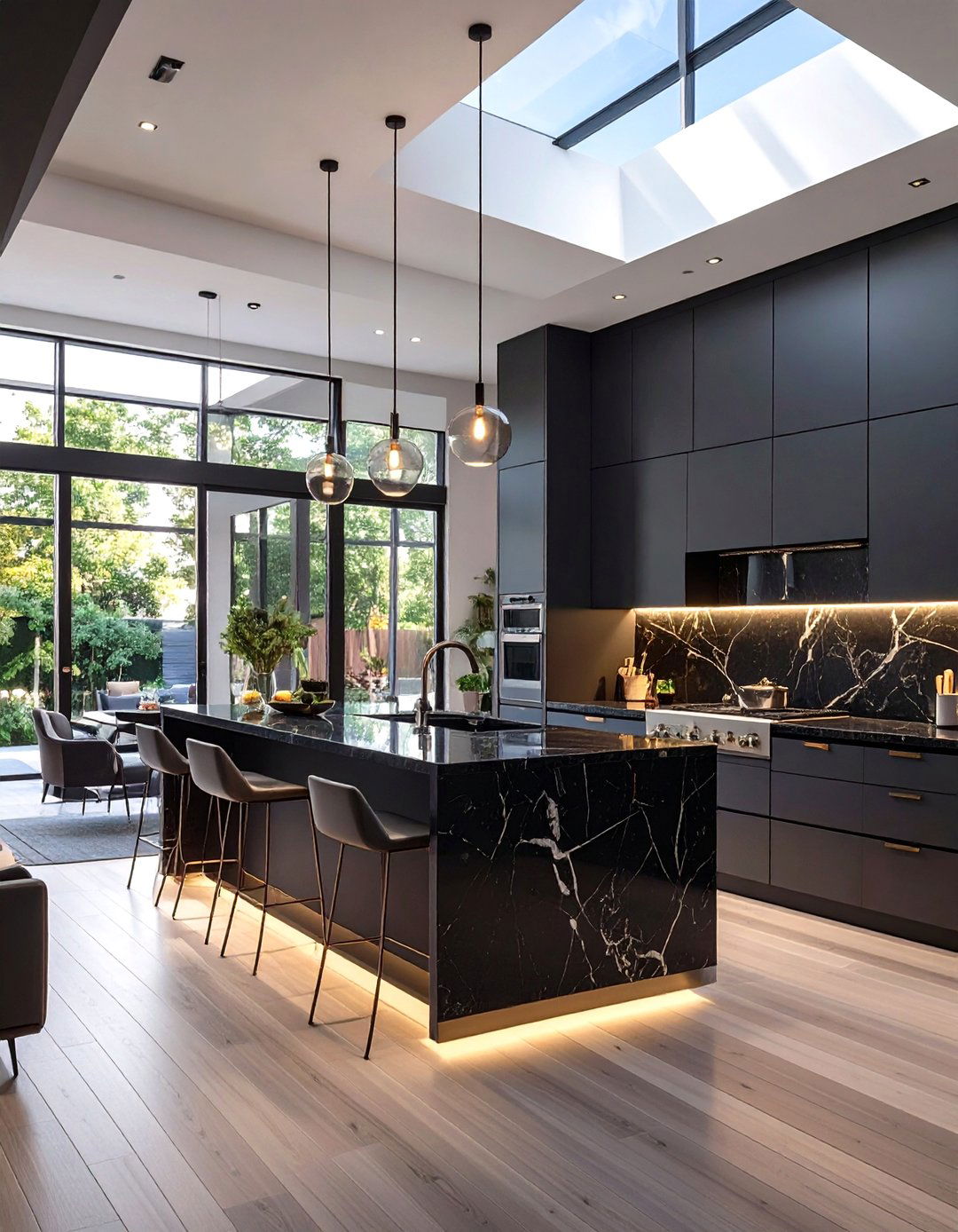 The Monochromatic Contemporary Kitchen - 30 open kitchen ideas