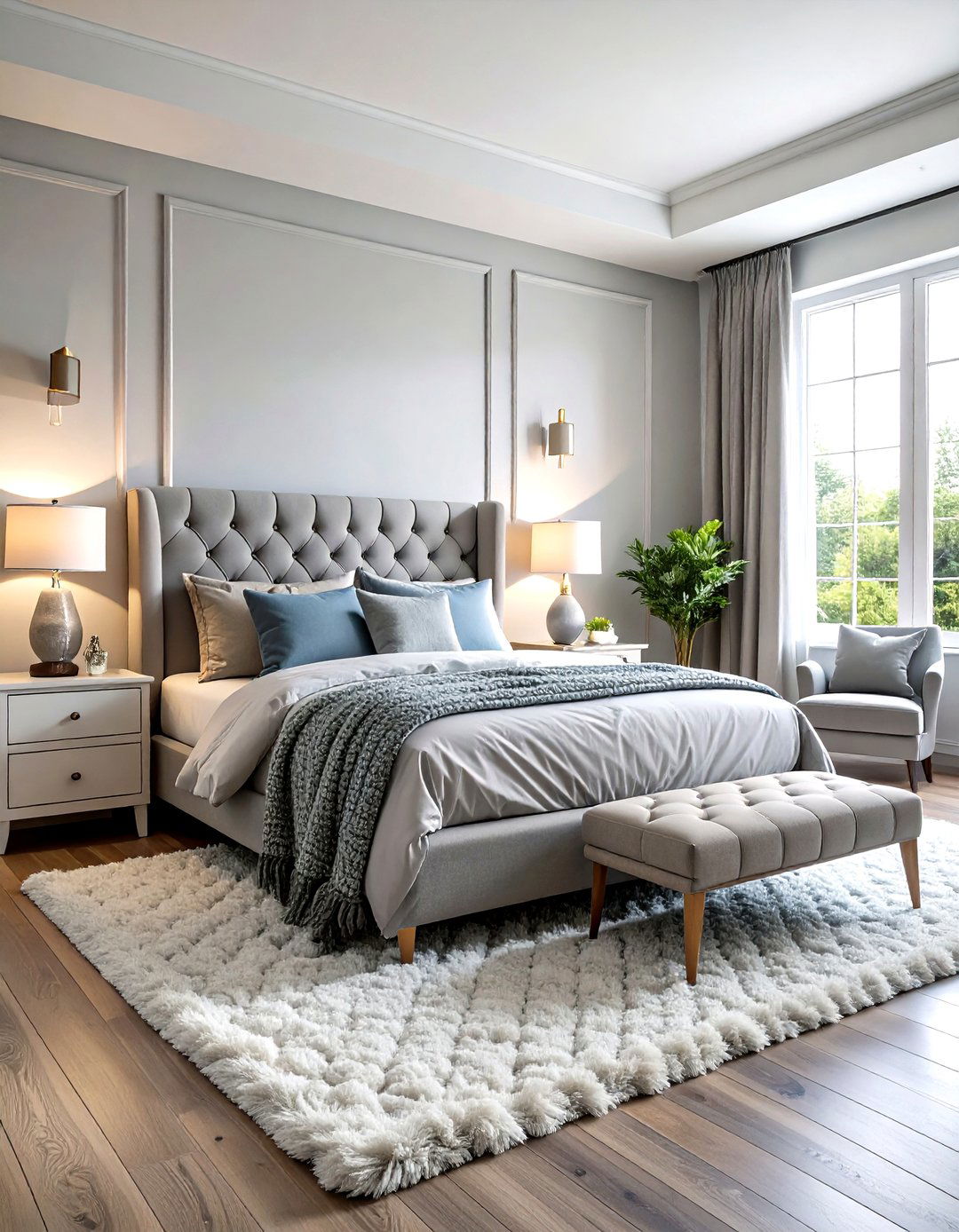 The Monochromatic Elegance Bedroom - 30 grown woman bedroom ideas