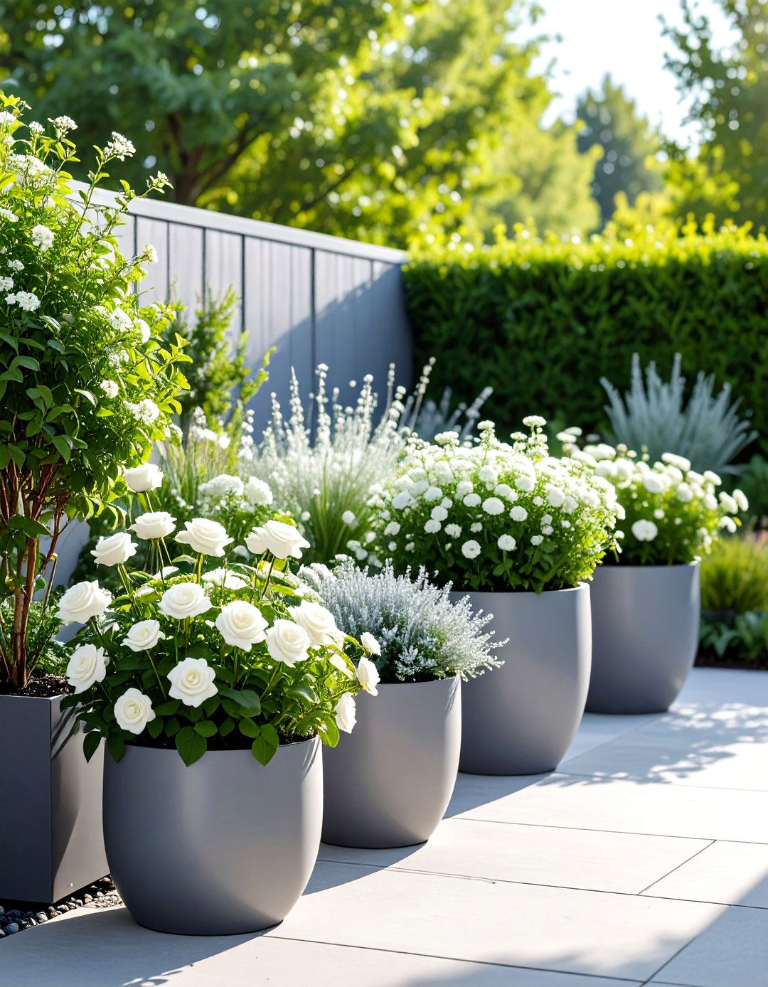 The Monochromatic Garden Scheme - 30 above ground garden ideas