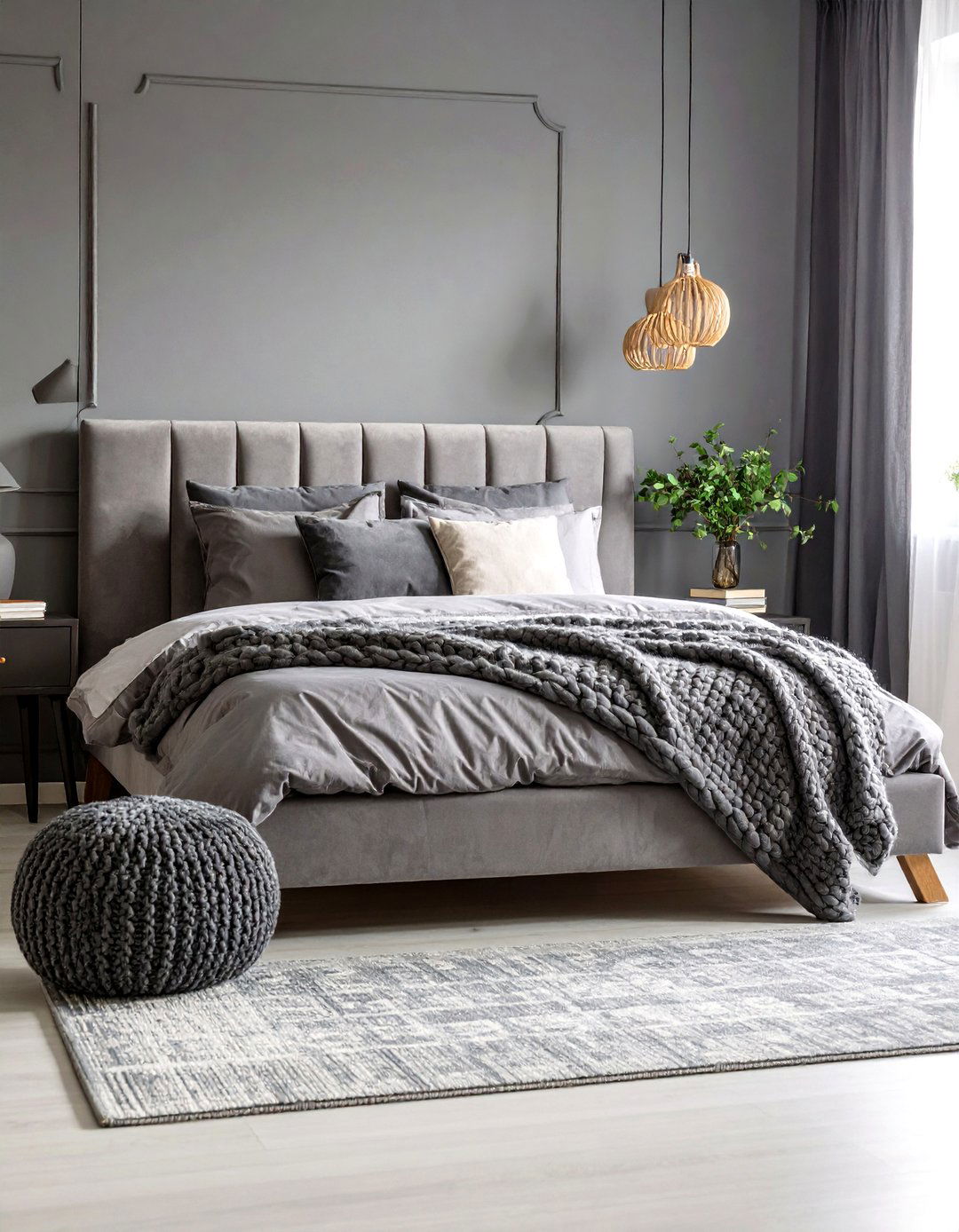 The Monochromatic Gray Bedroom - 30 3d bedroom design ideas