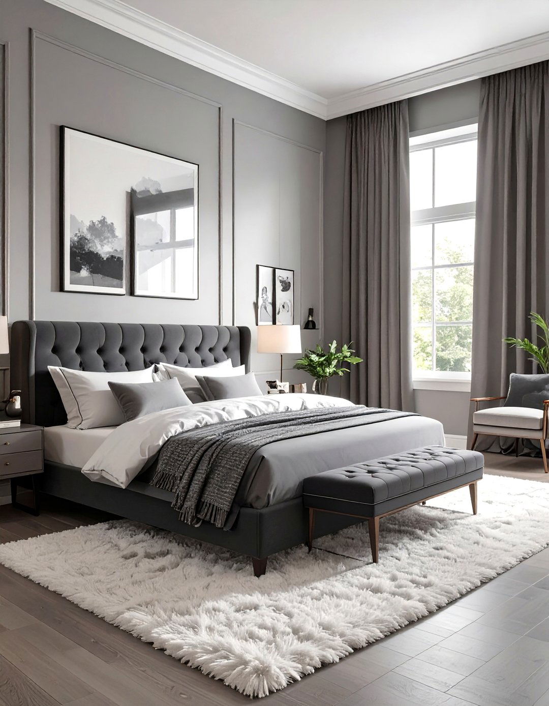 The Monochromatic Grayscale Bedroom - 30 neutral and black bedroom ideas