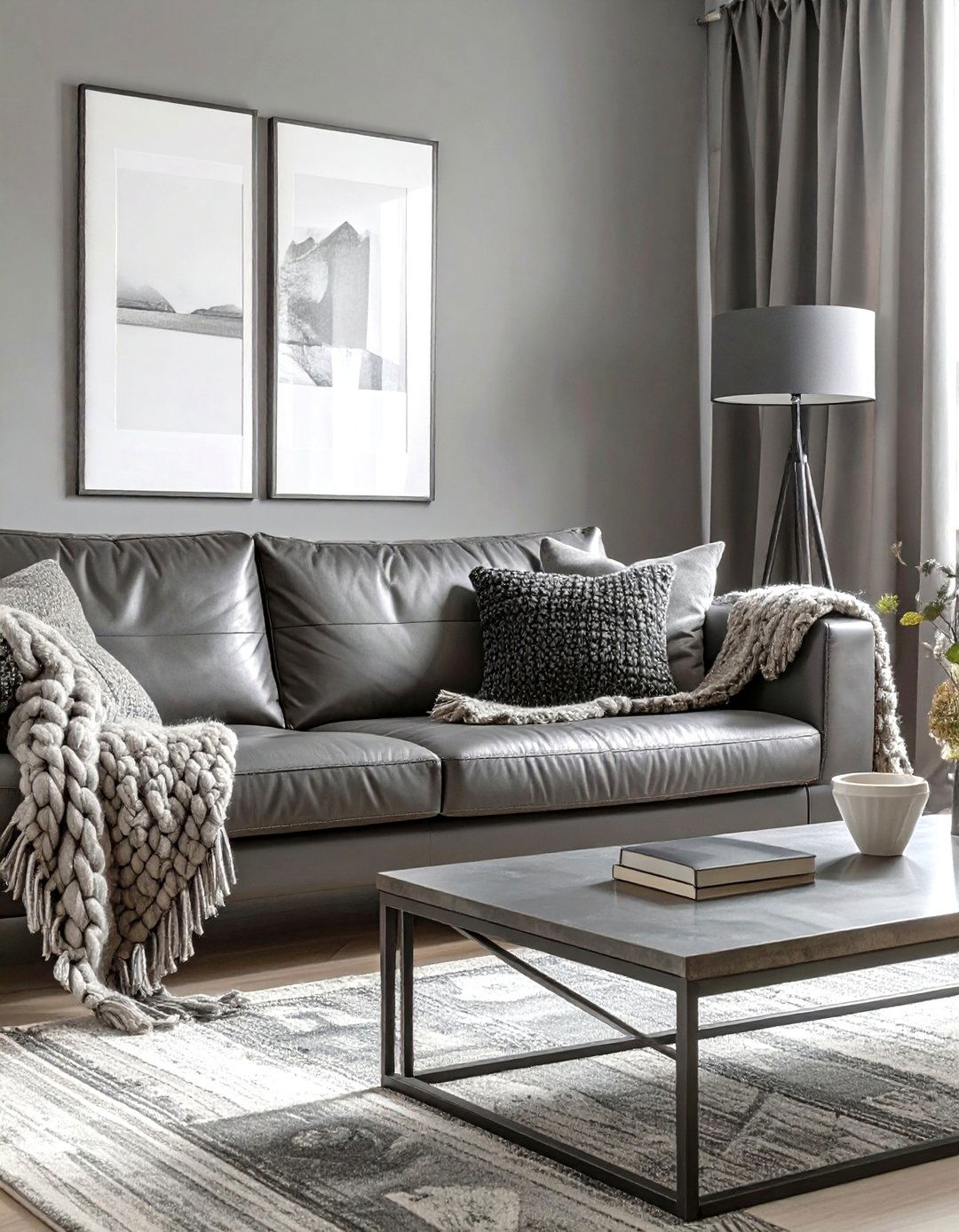 The Monochromatic Living Room - 30 mens living room ideas