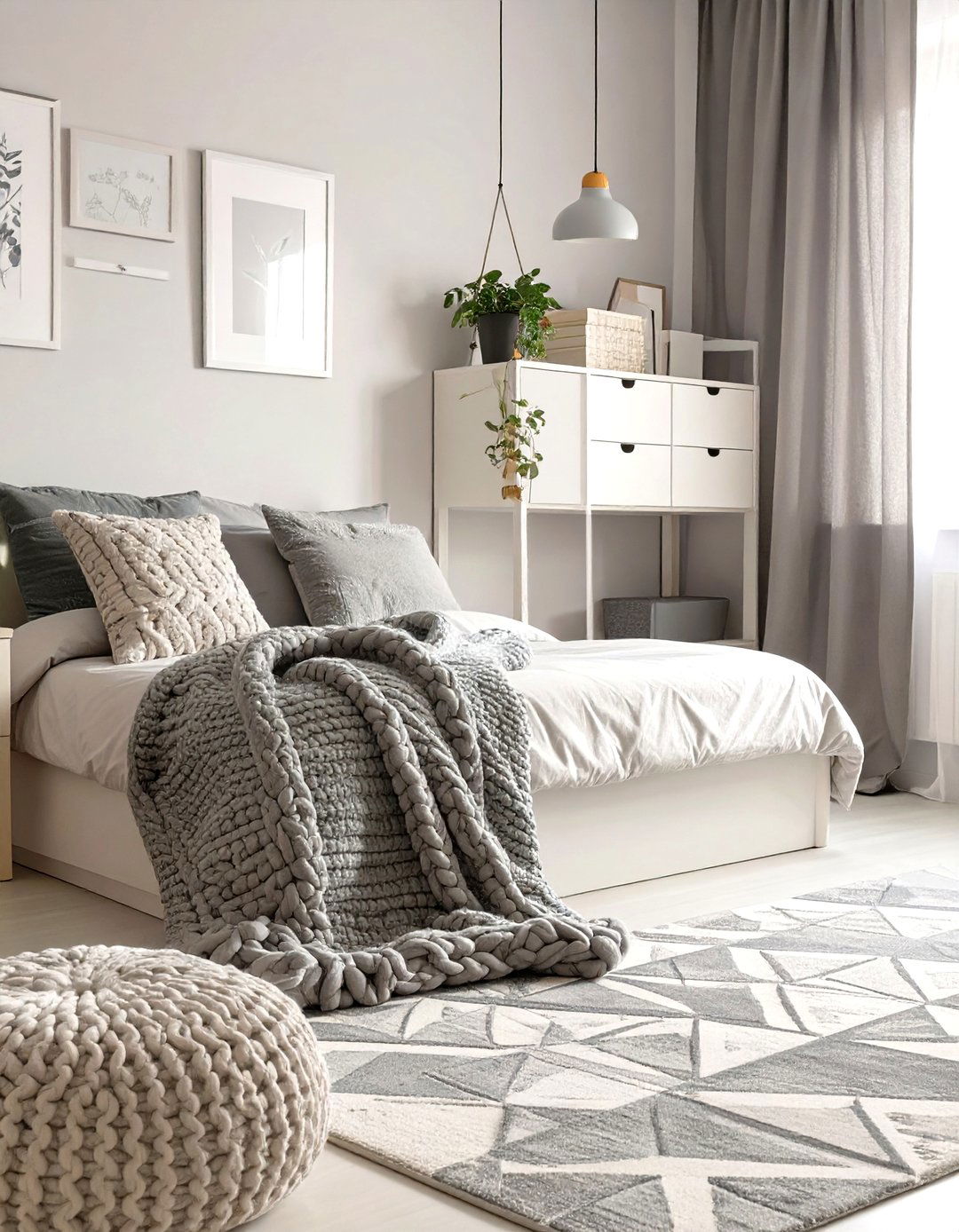 The Monochromatic Modern Dorm Room - 30 dorm room decorating ideas