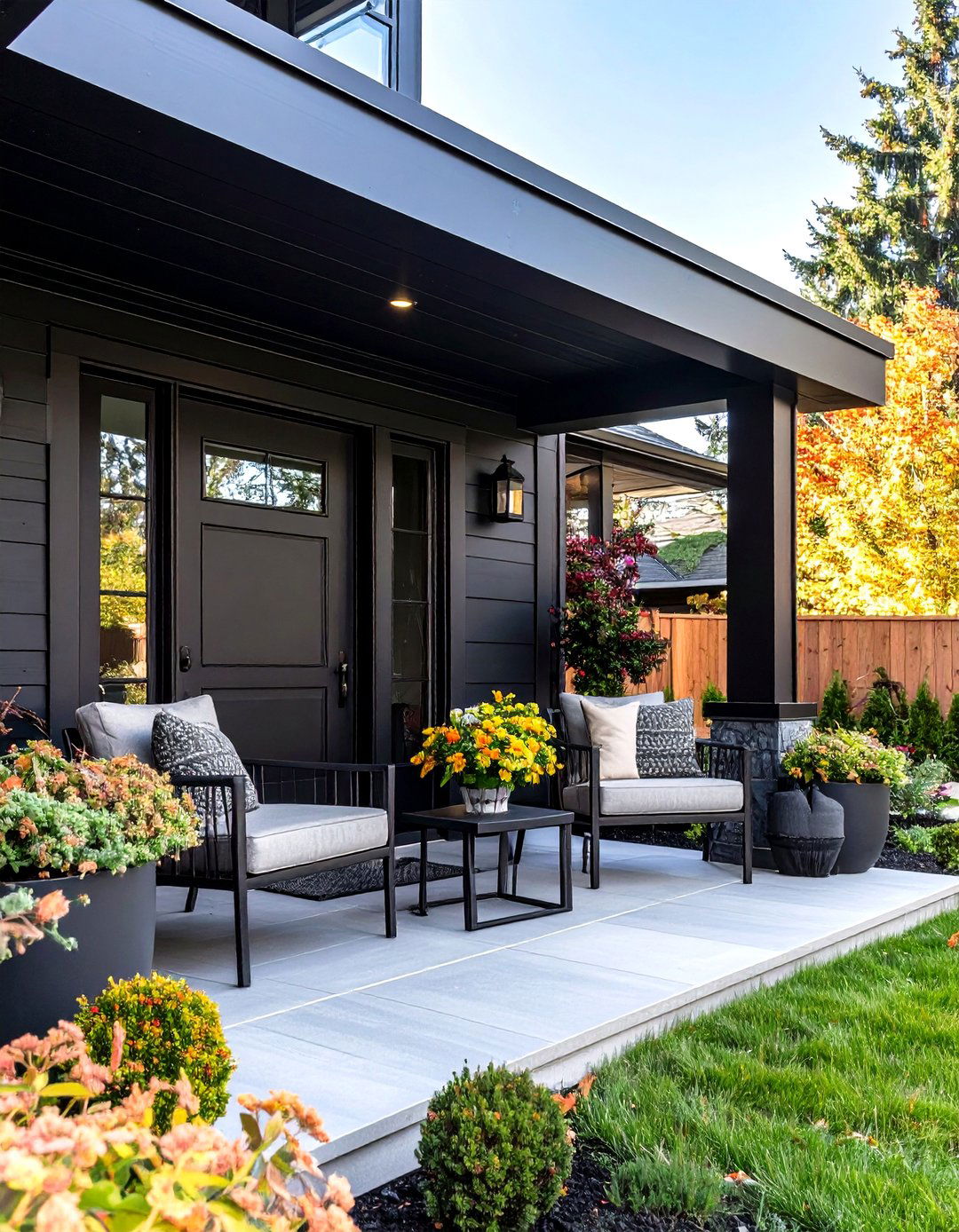 The Monochromatic Modern Porch - 30 front porch decorating ideas