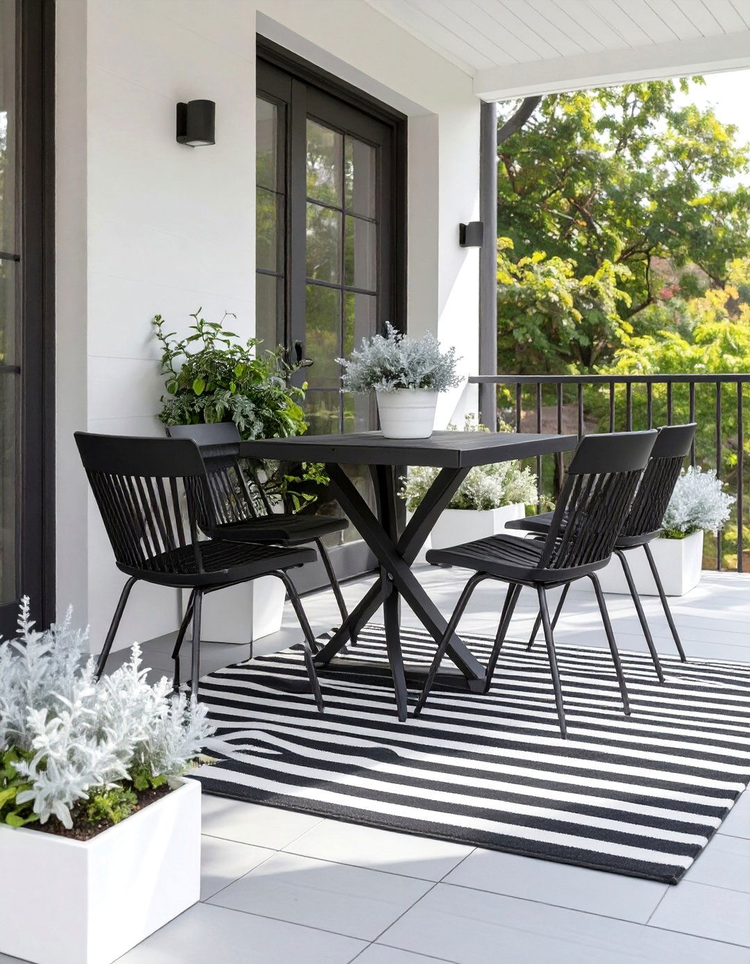 The Monochromatic Modern Porch - 30 back porch ideas on a budget