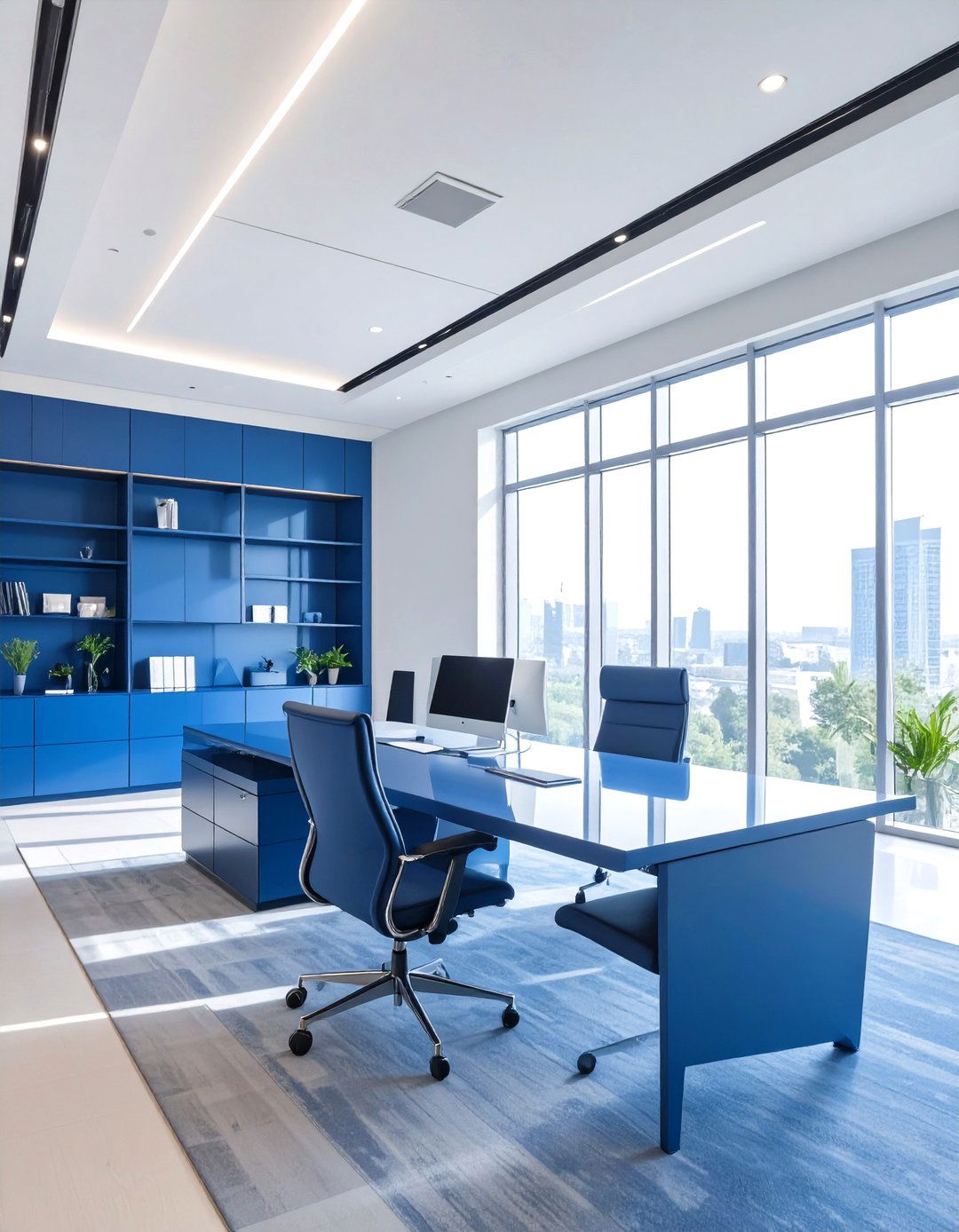 The Monochromatic Power Office - 30 office ideas for work