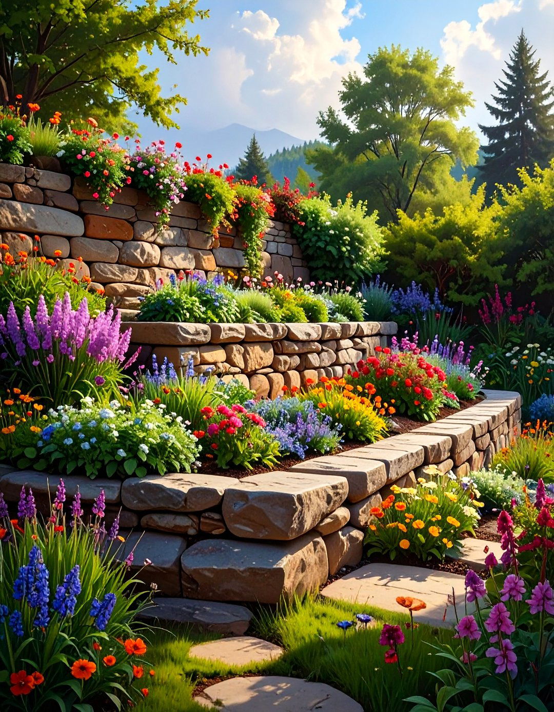 The Monochromatic Rock Garden - 30 ai rock garden design ideas