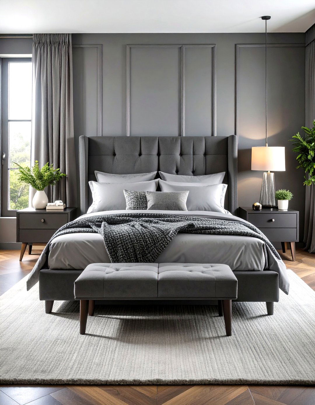 The Monochromatic Textured Bedroom - 30 diy bedroom ideas