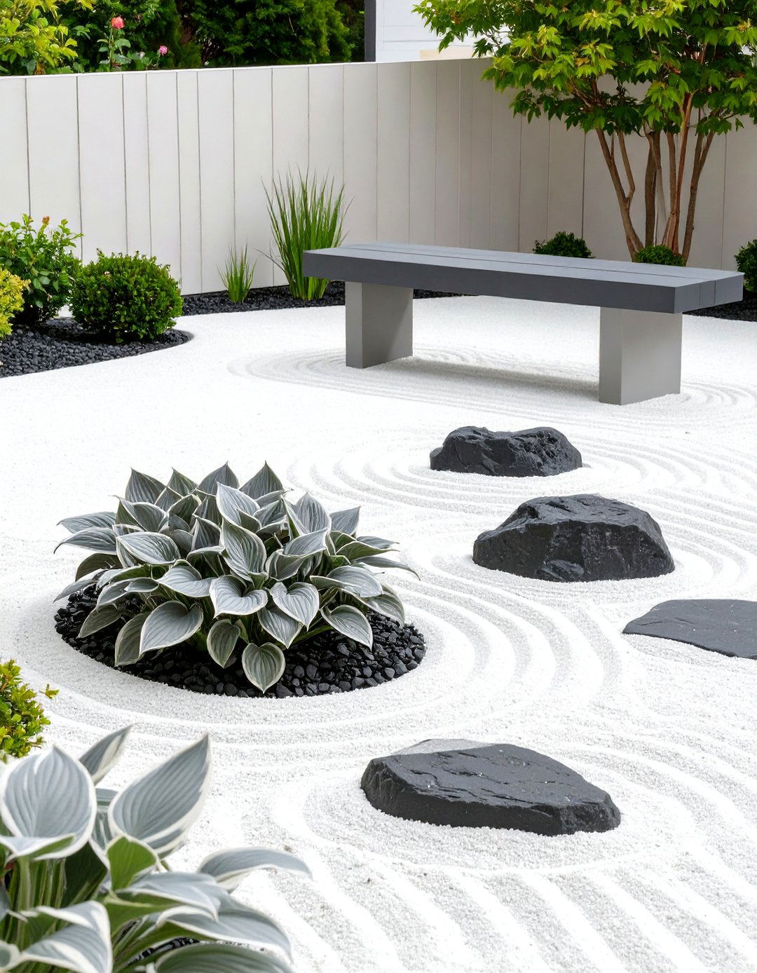The Monochromatic Zen Garden Design - 30 ai zen garden design ideas