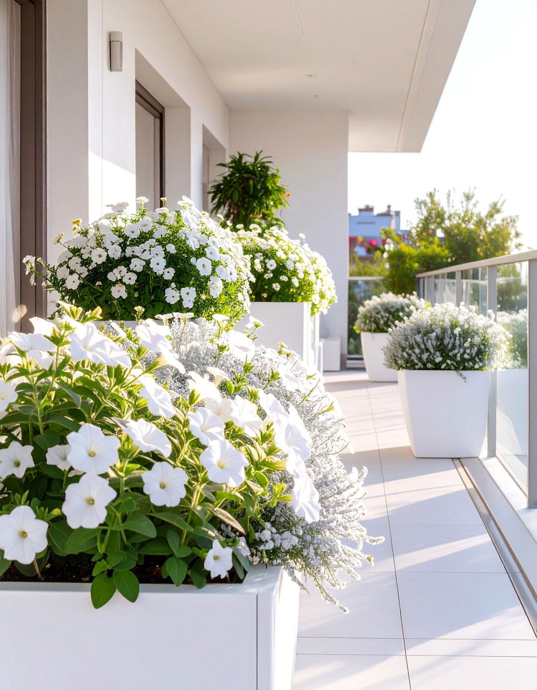 The Monochrome Balcony Garden - 30 balcony garden ideas