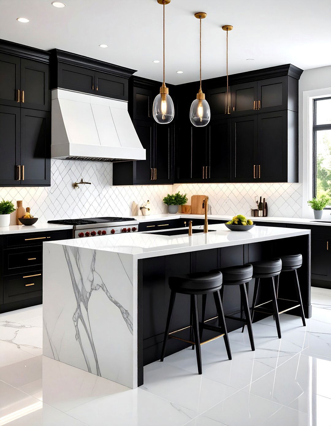 The Monochrome Modern Kitchen - 30 kitchen organizing ideas
