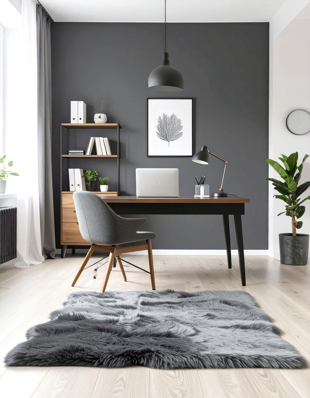The Moody Botanical Office - 30 dark office ideas