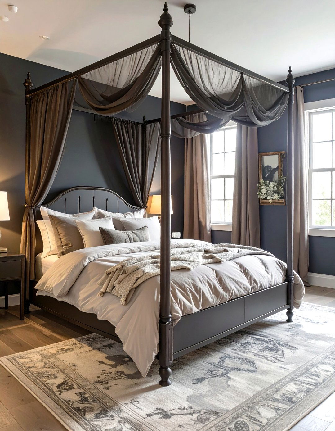 The Moody Canopy Bedroom - 30 cozy moody bedroom ideas