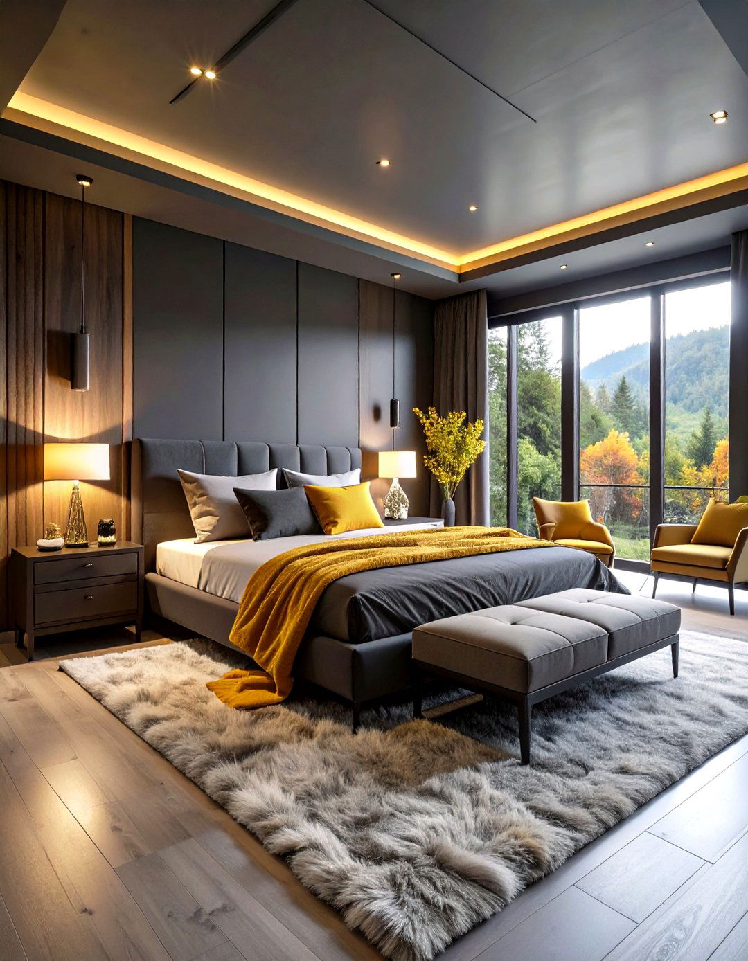 The Moody Charcoal Grey Bedroom - 30 grey bedroom ideas