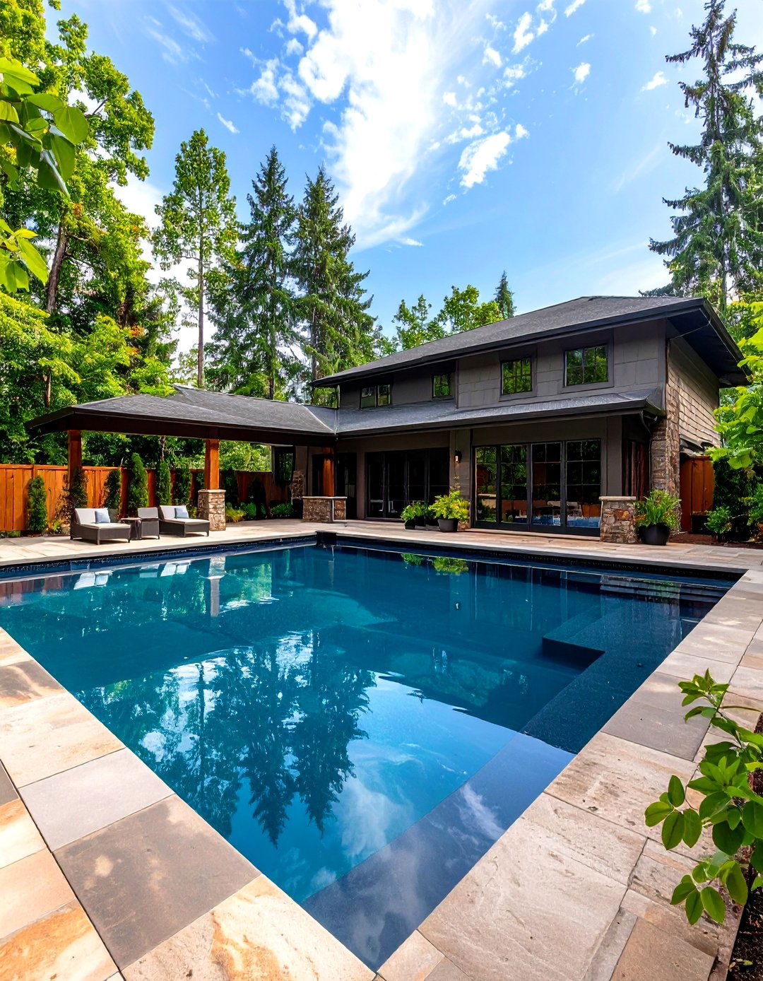 The Moody Dark Bottom Pool - 30 pool ideas for backyard