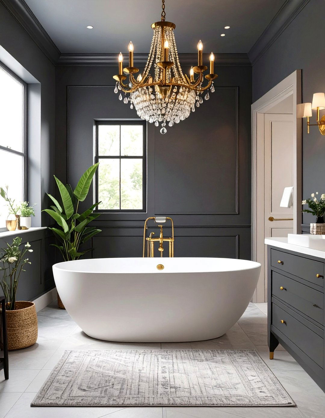 The Moody Dramatic Bathroom - 30 bathroom renovation ideas