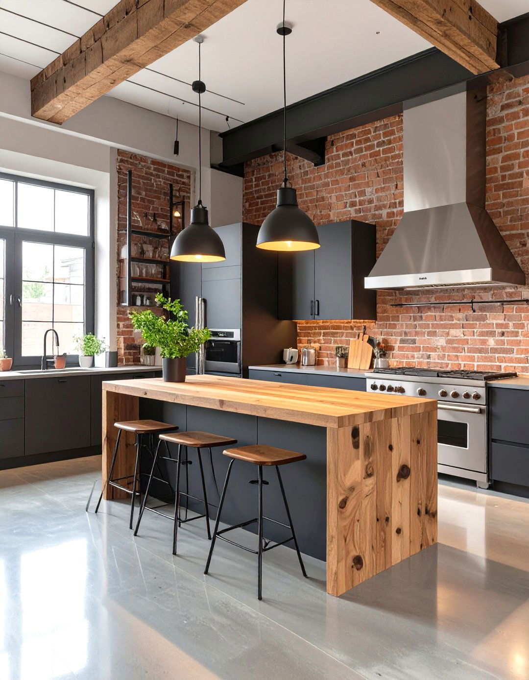 The Moody Industrial Loft Kitchen - 30 interior design photography ideas