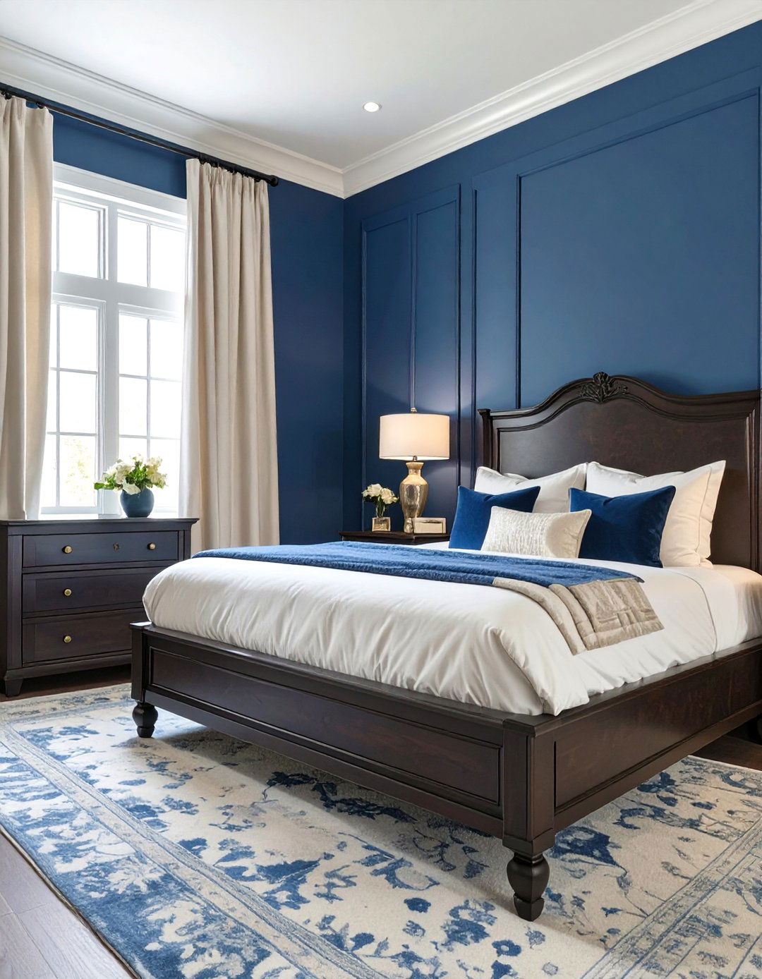 The Moody Navy Blue Bedroom - 30 dark bedroom ideas