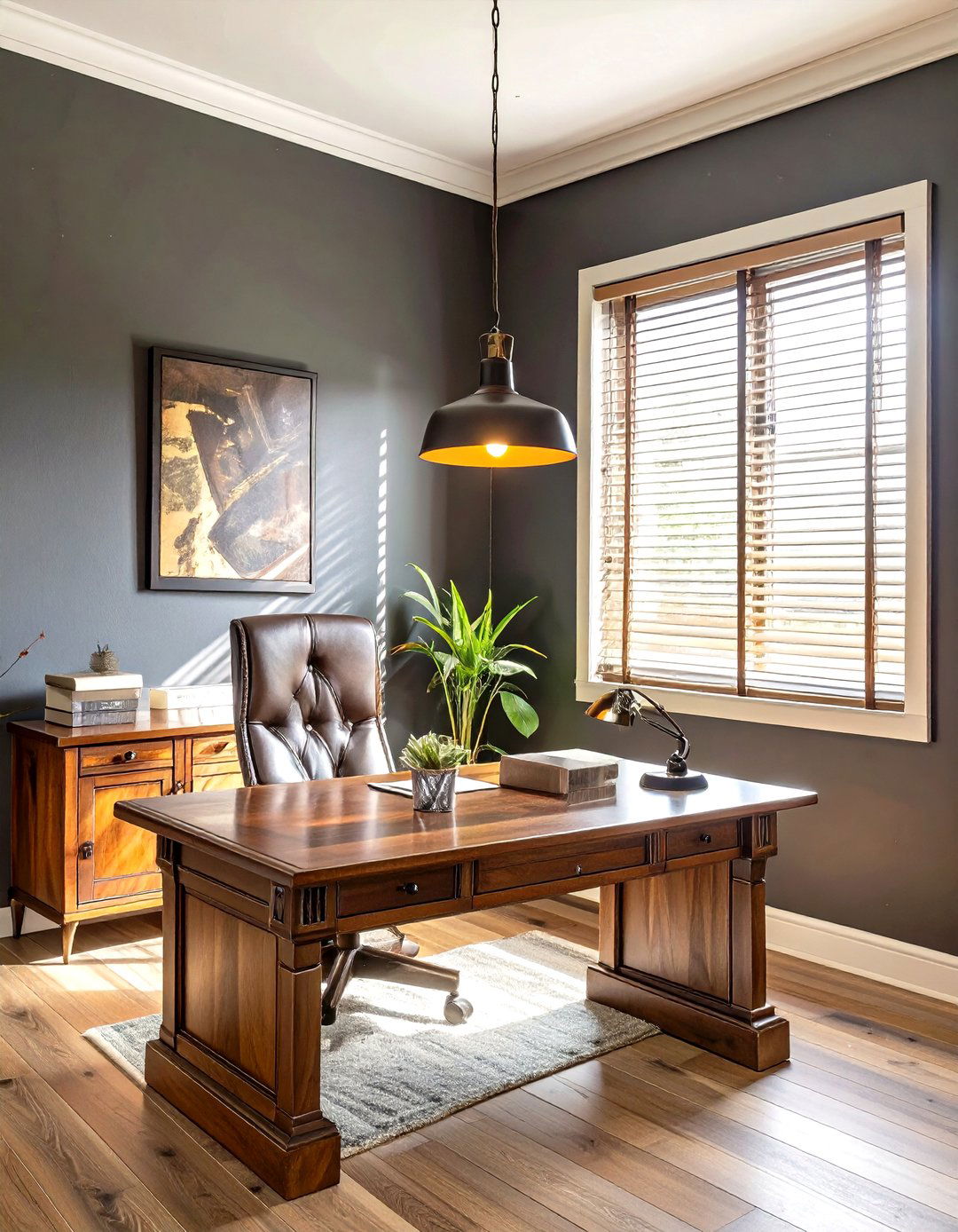The Moody Noir Detective Home Office - 30 mens home office ideas