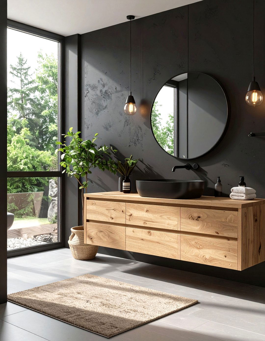 The Moody Scandinavian Bathroom - 30 moody bathroom ideas