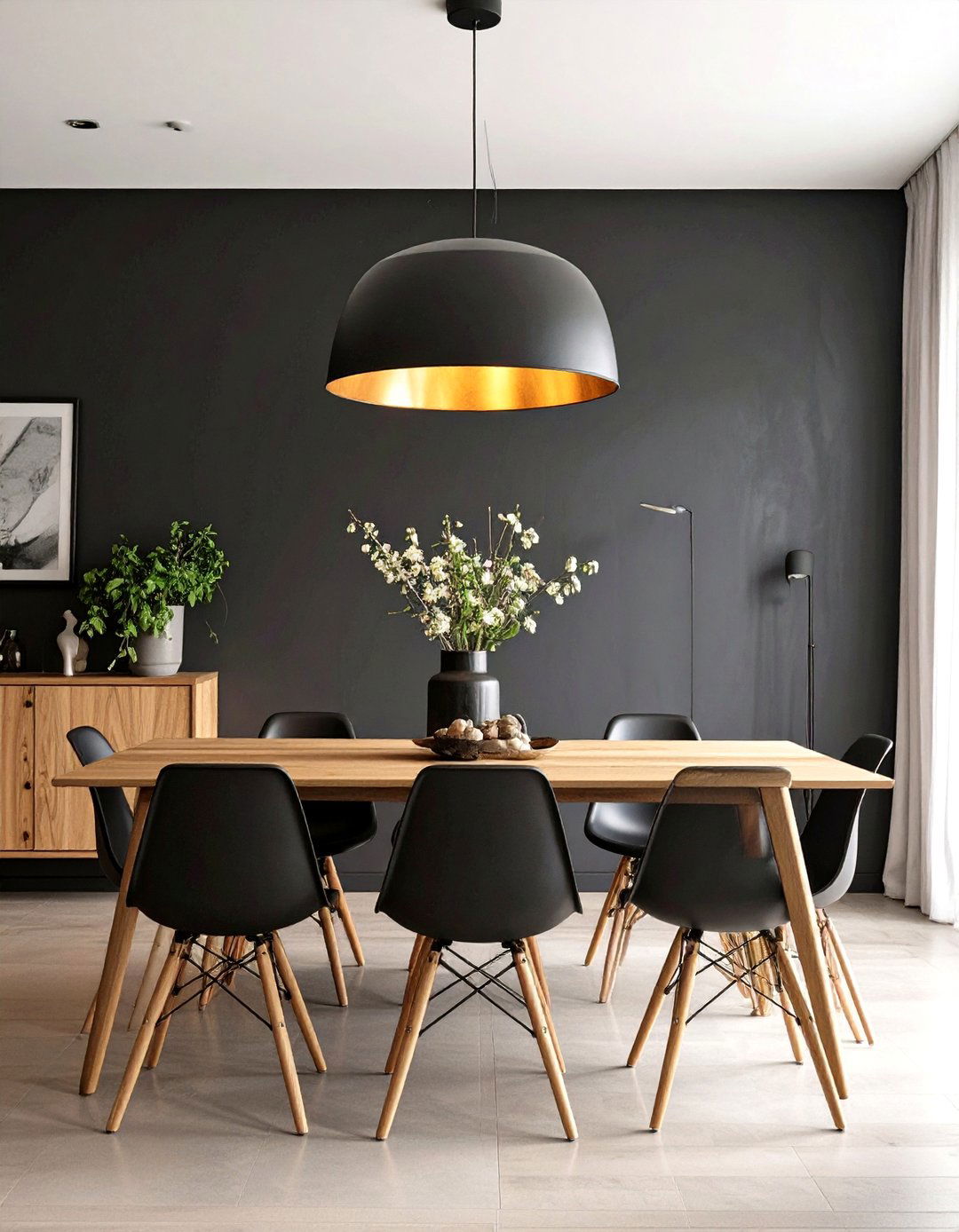 The Moody Scandinavian Dining Space - 30 dark interior design ideas