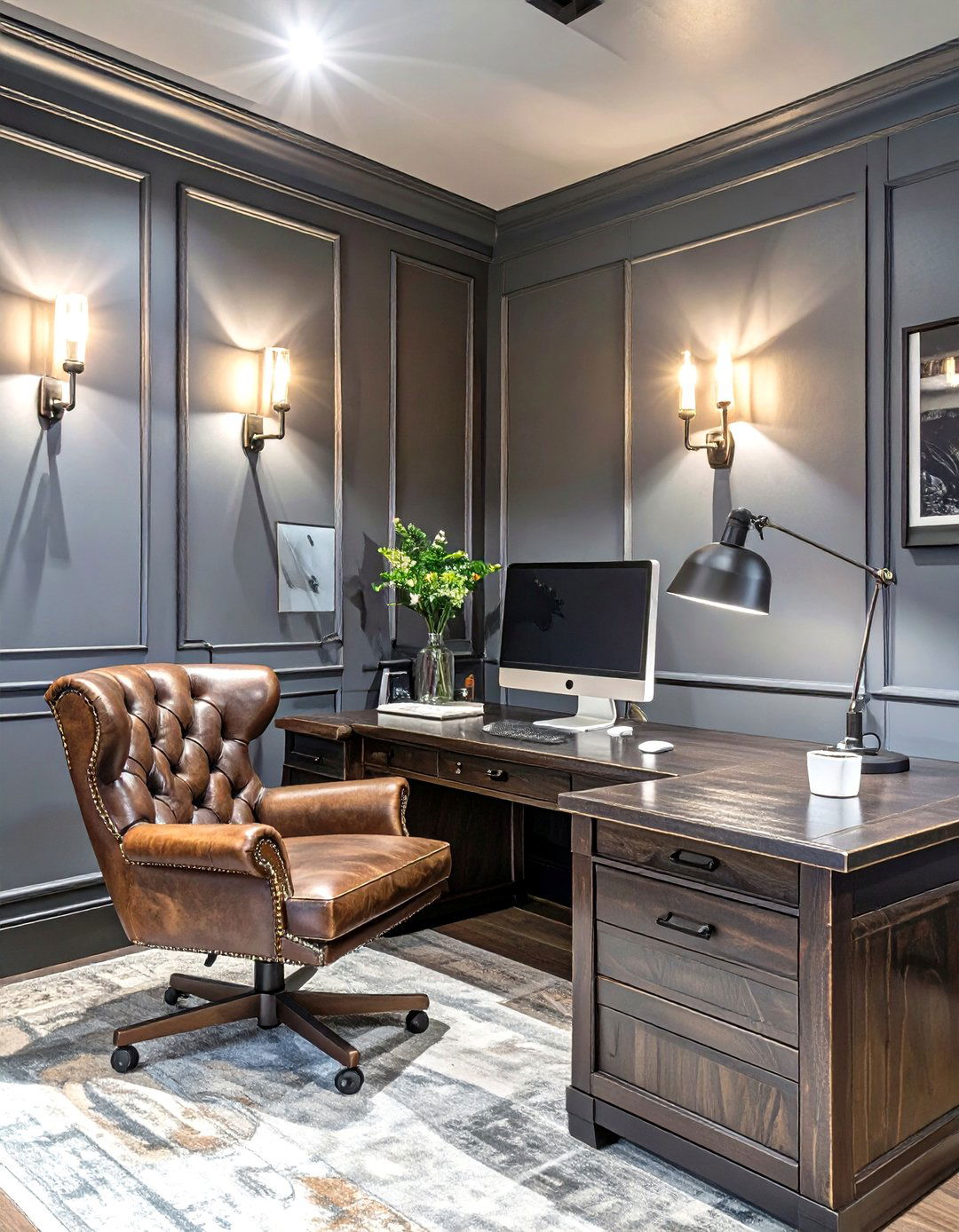 The Moody Speakeasy Basement Office - 30 basement office ideas no windows