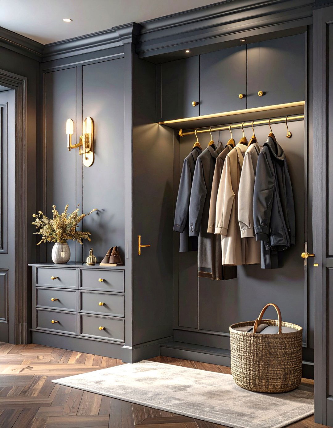 The Moody and Dramatic Closet - 30 coat closet ideas