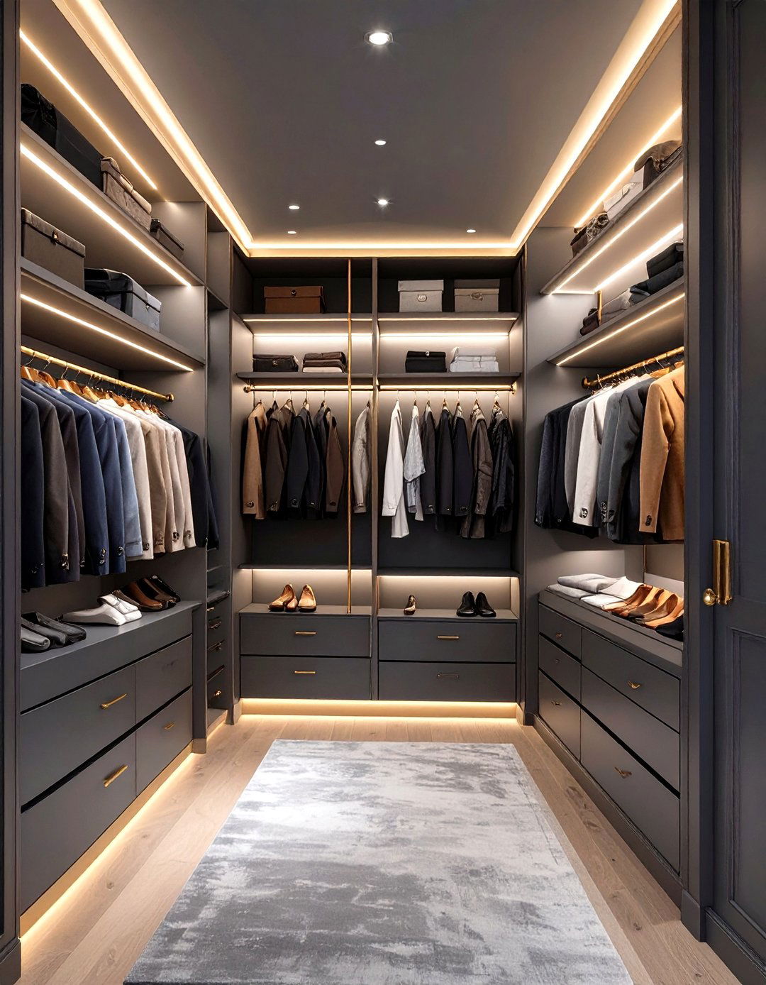 The Moody and Dramatic Closet - 30 narrow closet ideas
