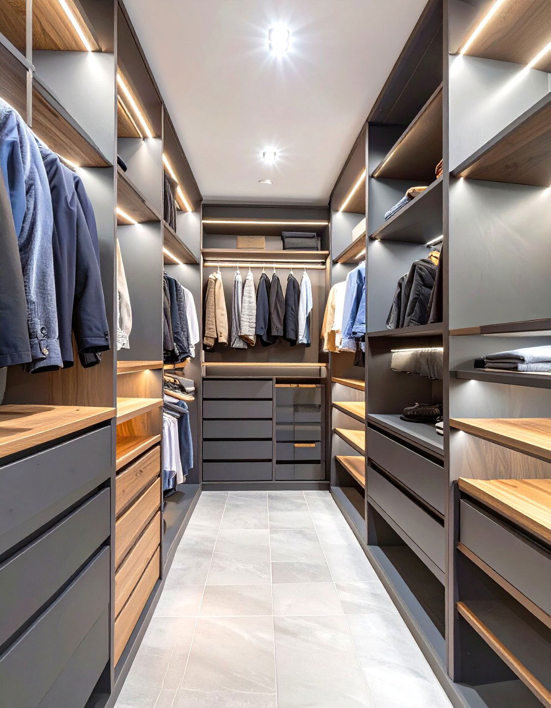 The Moody and Dramatic Closet - 30 narrow walk in closet ideas
