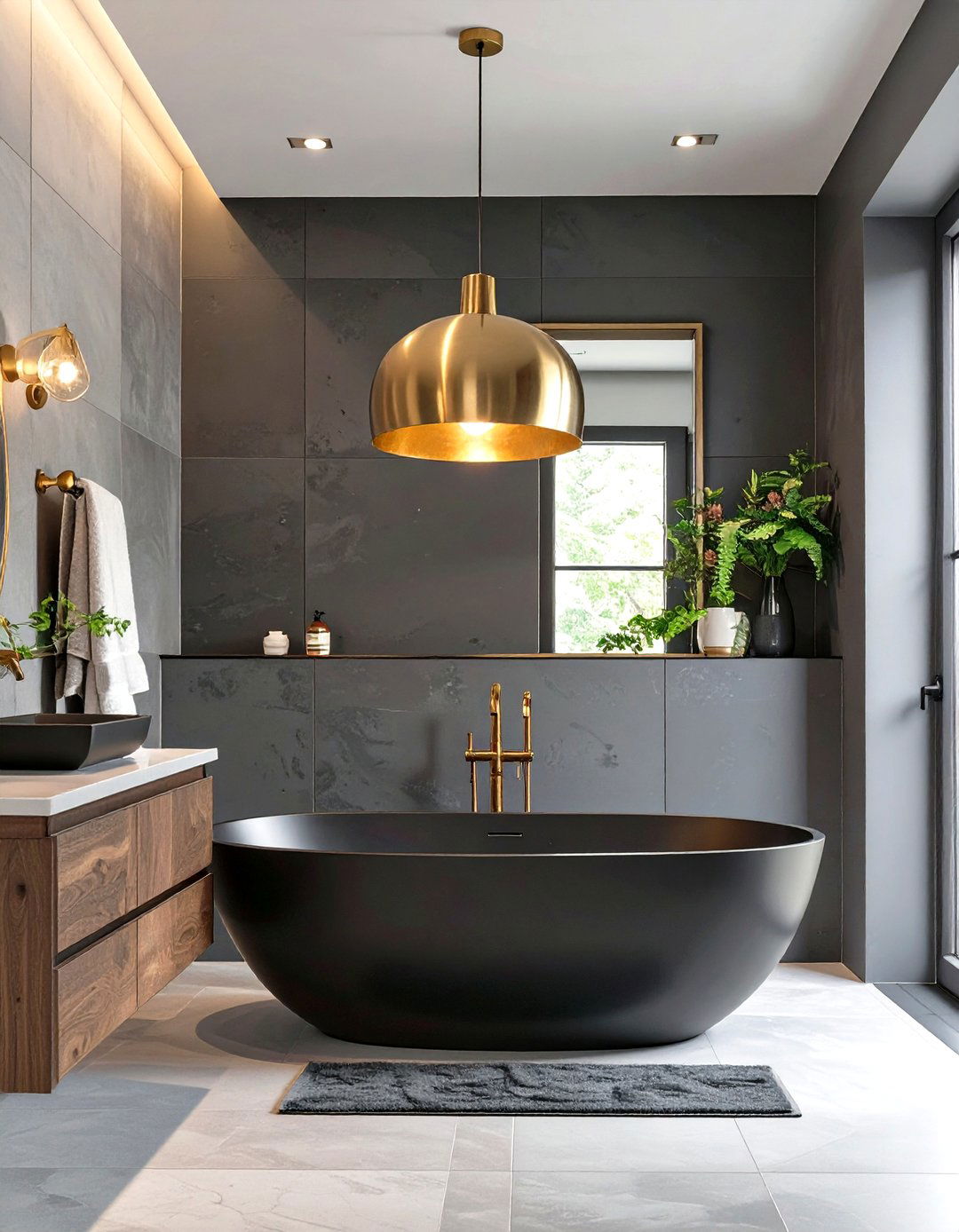 The Moody and Dramatic Dark Bathroom - 30 master bathroom remodel ideas