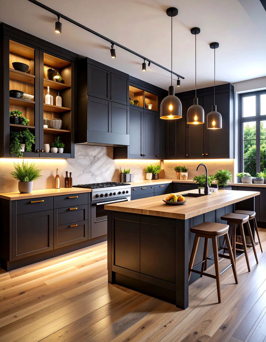 The Moody and Dramatic Dark Kitchen - 30 ikea kitchen ideas