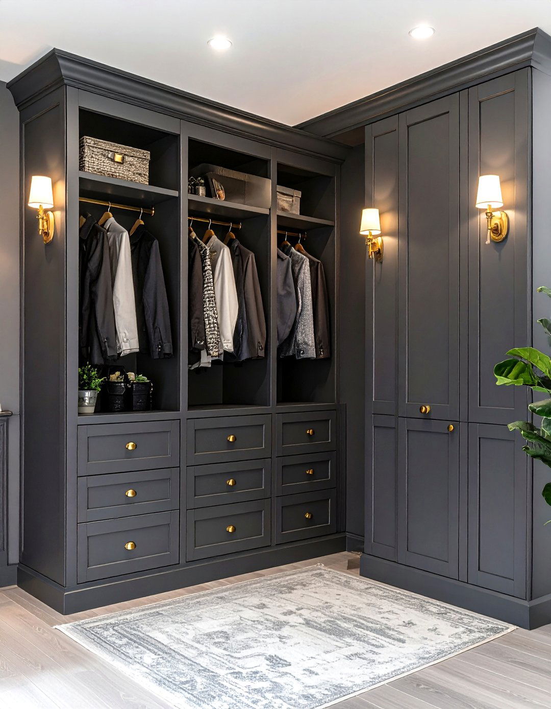 The Moody and Dramatic Entryway Closet - 30 entryway closet ideas