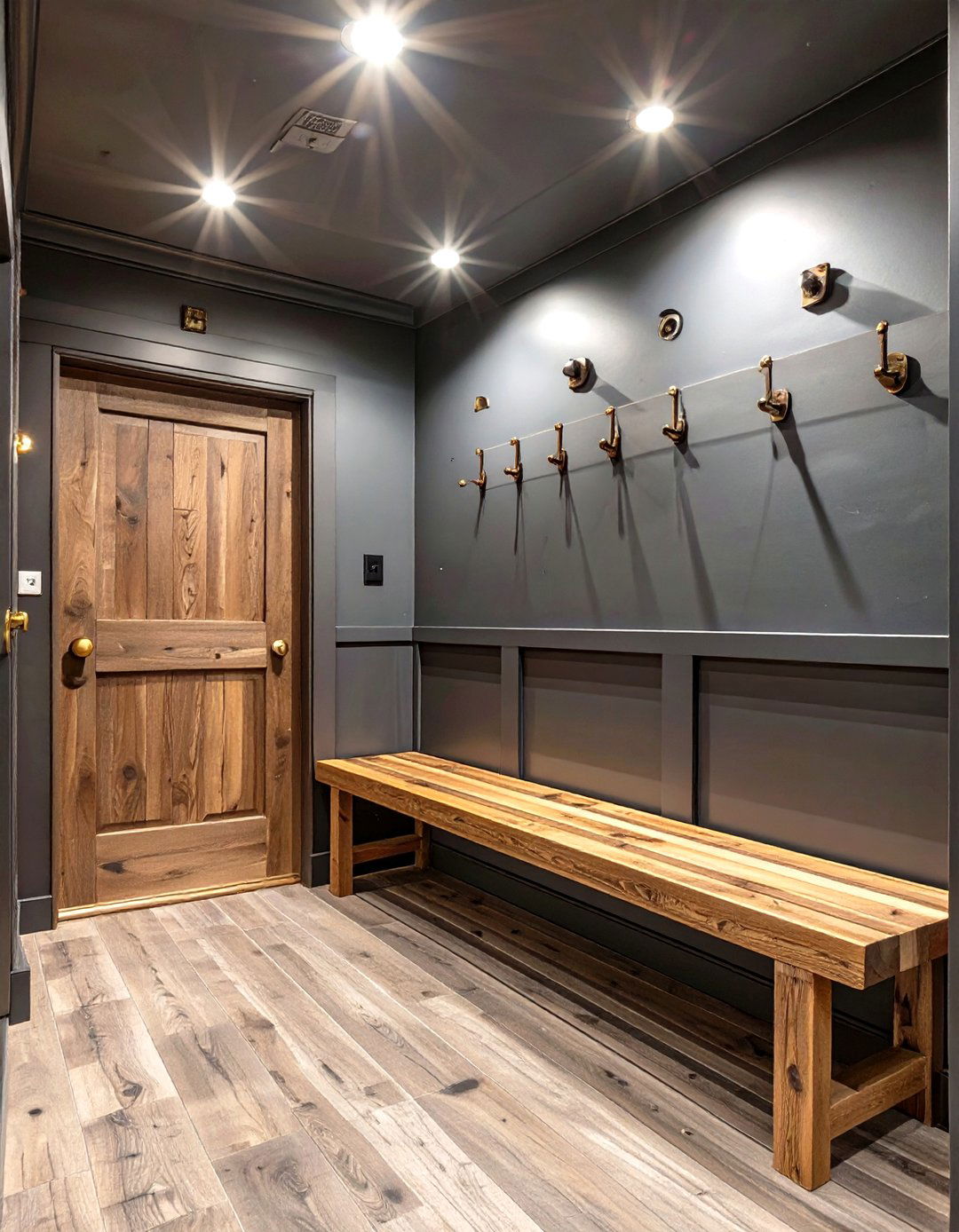 The Moody and Dramatic Garage Mudroom - 30 garage mudroom ideas