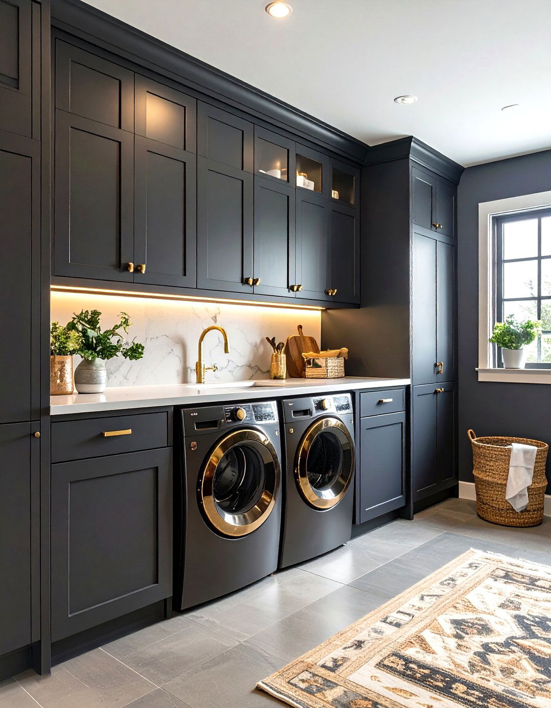 The Moody and Dramatic Laundry Room Closet - 30 laundry room closet ideas